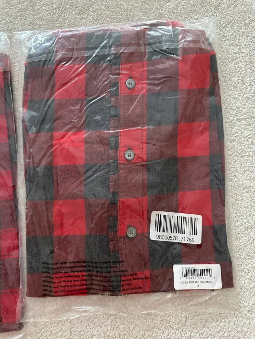 2 NEW NWT Banana Republic Men’s Plaid & Flannel Button Down Shirt Lot Red Black